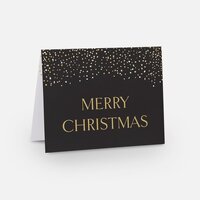 Merry Christmas Black And Gold Card