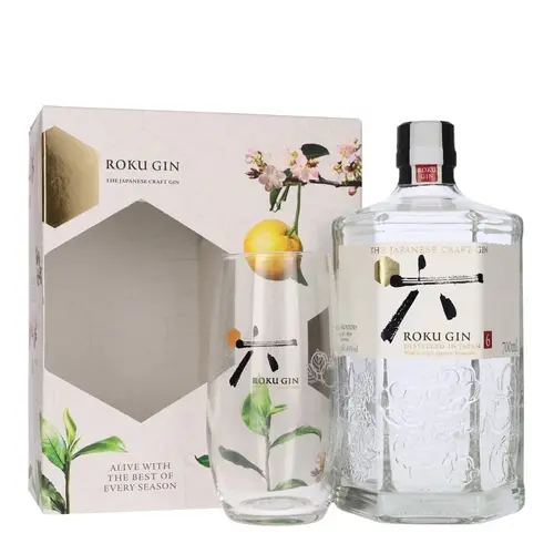 Roku (Japan) Gin Gift Pack With Glass 43% 700ml