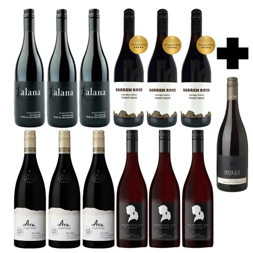 4 Regions NZ Pinot Noir Case of 12 + Bonus Bottle